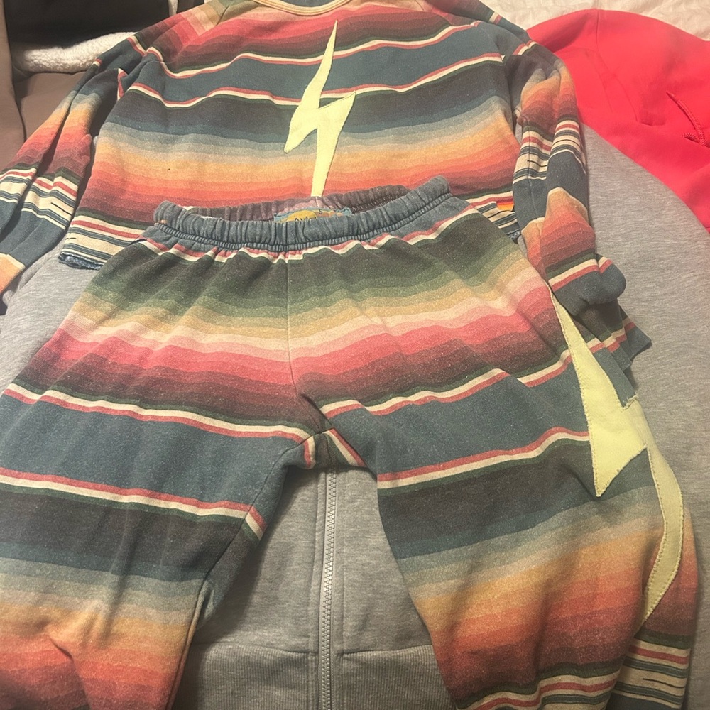 Striped Rainbow Sweatpants